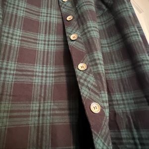 Black & Green Button Up